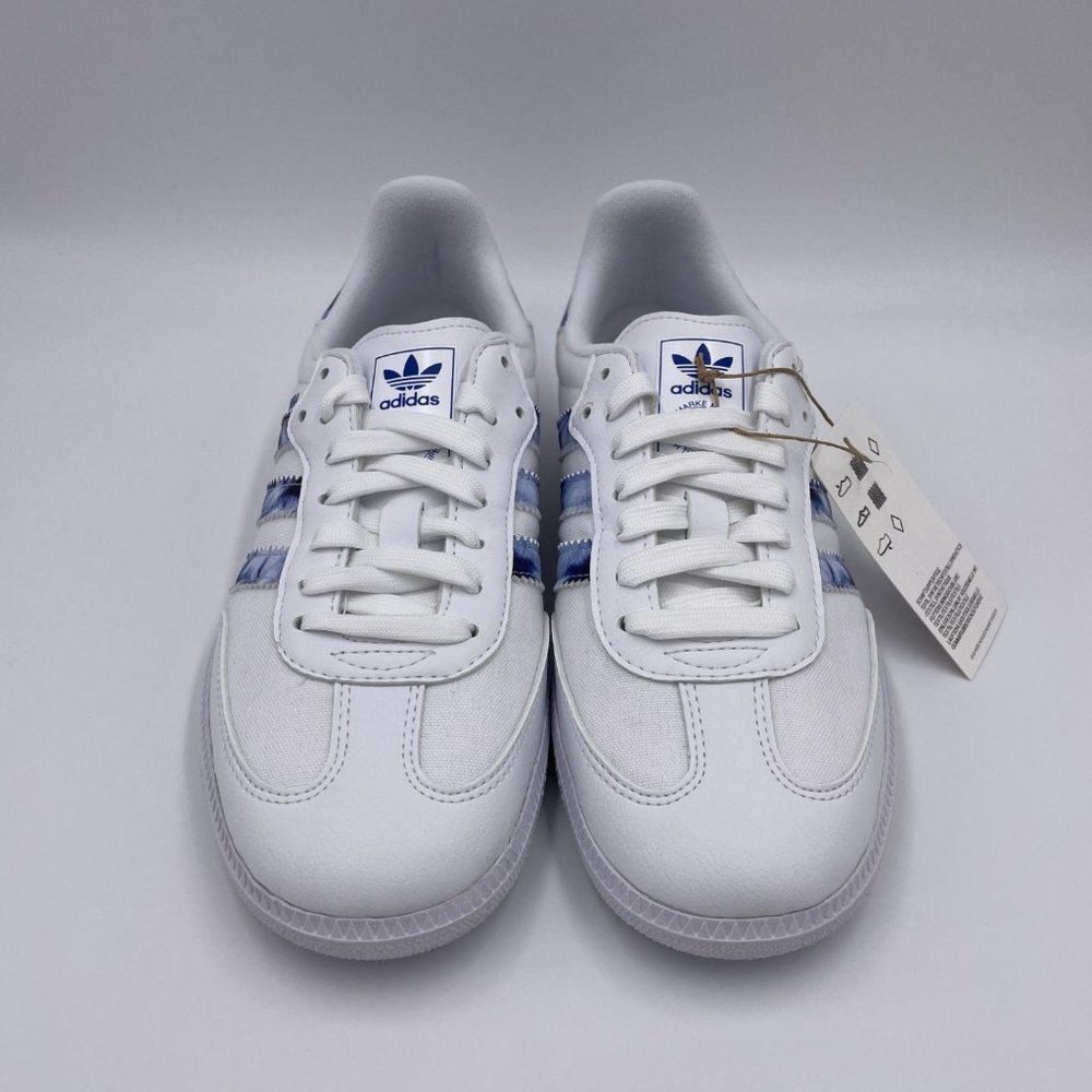 adidas Samba OG White / Blue Womens Shoes - Picture 3 of 8